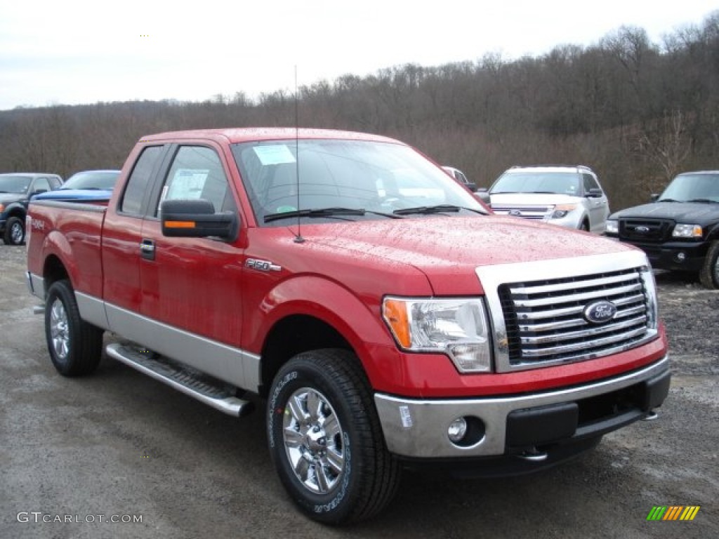 Red Candy Metallic 2012 Ford F150 XLT SuperCab 4x4 Exterior Photo #61312493