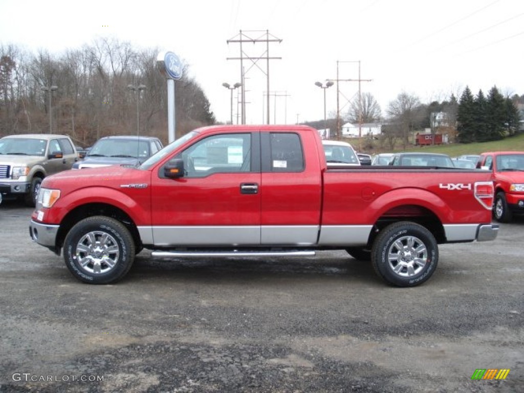 Red Candy Metallic 2012 Ford F150 XLT SuperCab 4x4 Exterior Photo #61312520