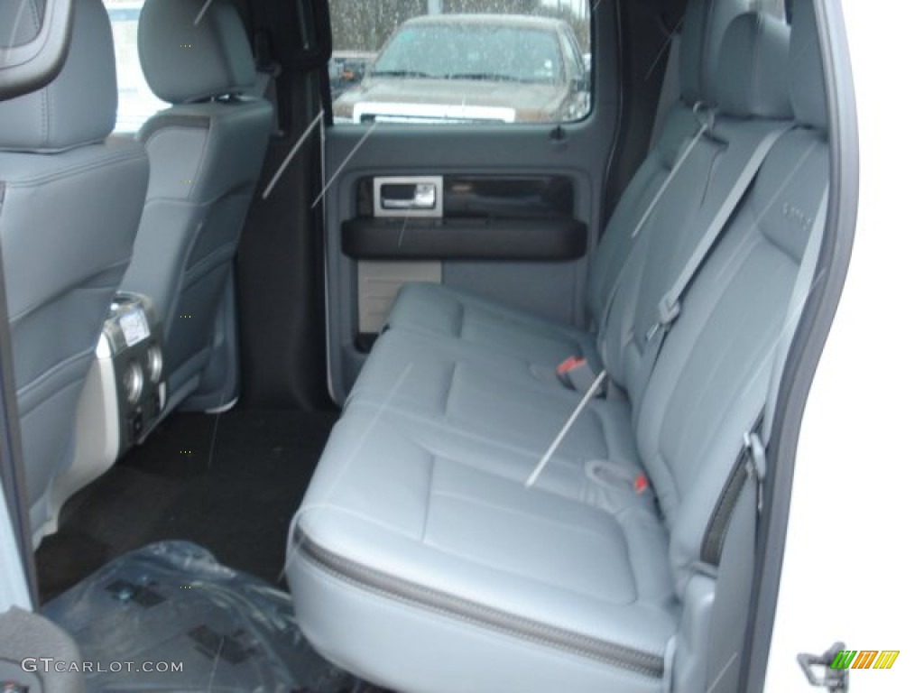 Platinum Steel Gray/Black Leather Interior 2012 Ford F150 Platinum SuperCrew 4x4 Photo #61312760