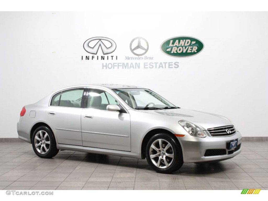 2005 G 35 x Sedan - Brilliant Silver Metallic / Stone photo #1