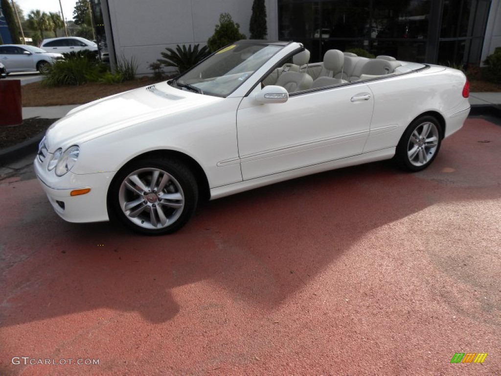 2006 CLK 350 Cabriolet - Alabaster White / Stone photo #1