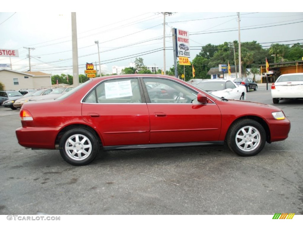 2002 Accord SE Sedan - Firepepper Red Pearl / Quartz Gray photo #6