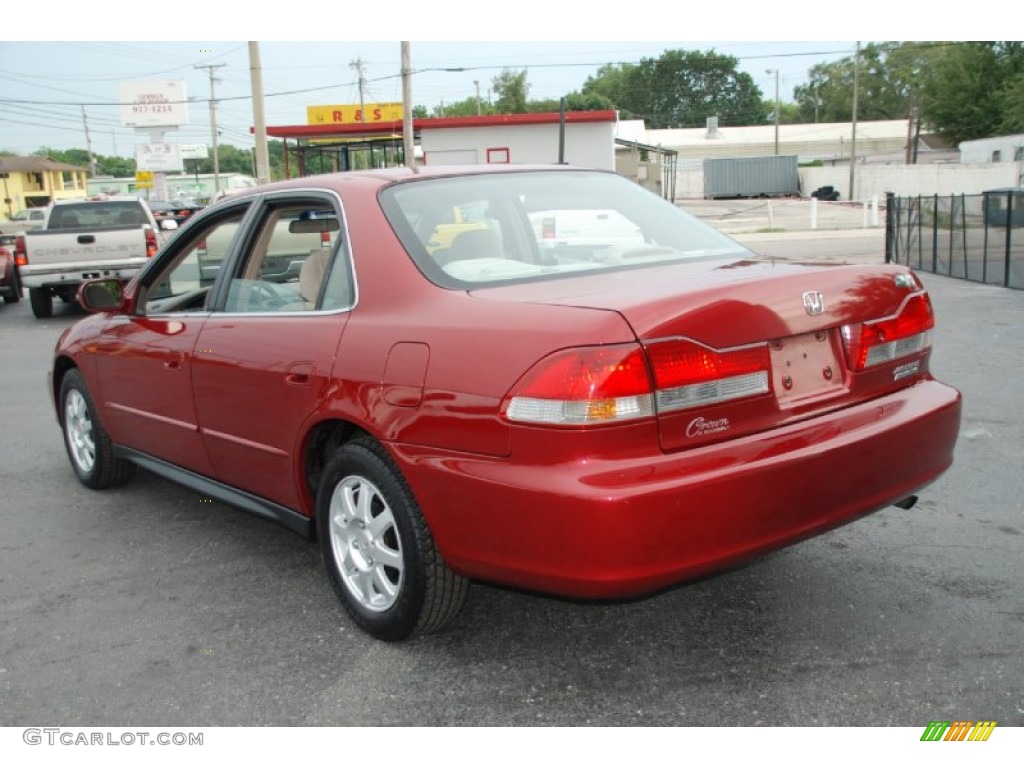 2002 Accord SE Sedan - Firepepper Red Pearl / Quartz Gray photo #9