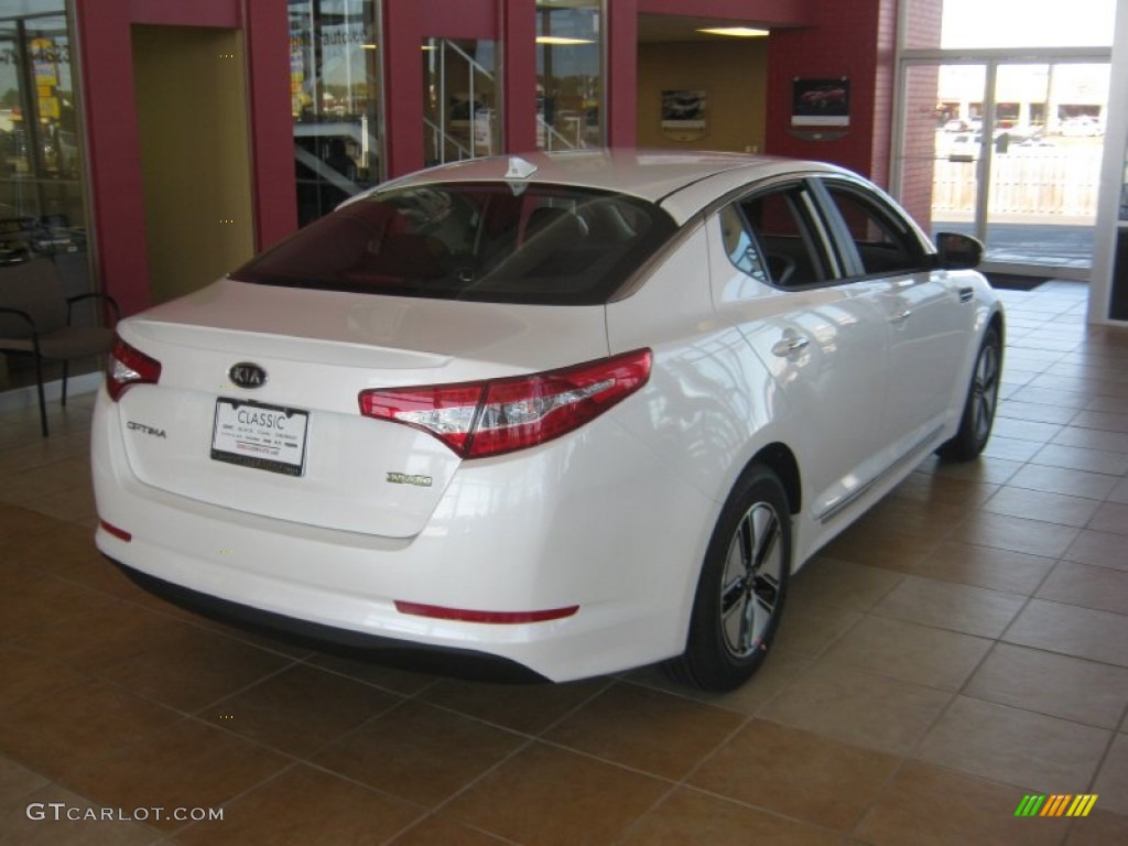 2012 Optima Hybrid - Snow White Pearl / Black photo #4