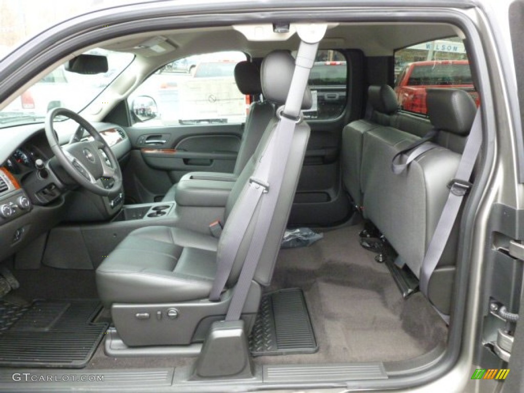 Ebony Interior 2012 GMC Sierra 1500 SLT Extended Cab 4x4 Photo #61316030