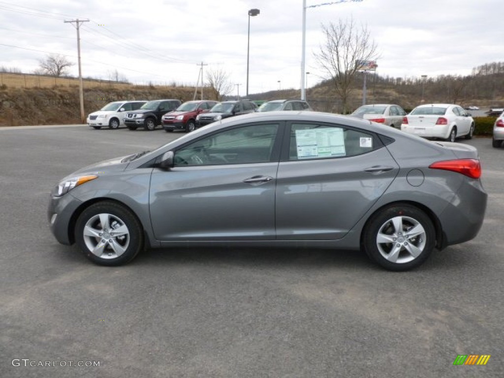 2012 Elantra GLS - Harbor Gray Metallic / Gray photo #4
