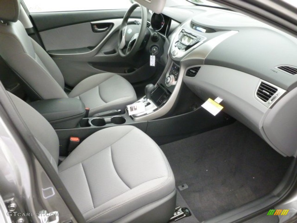 2012 Elantra GLS - Harbor Gray Metallic / Gray photo #10