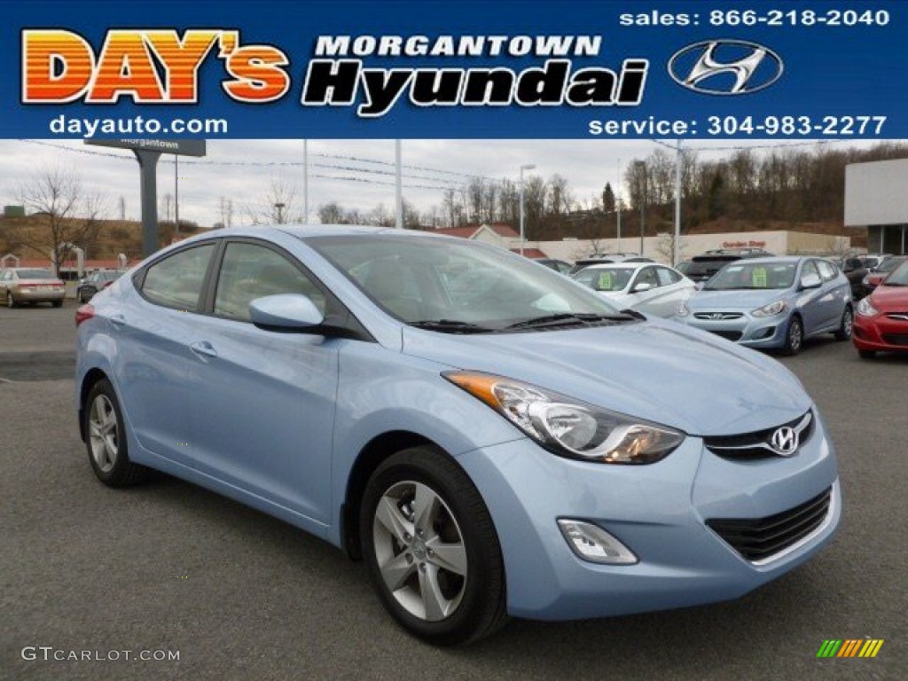 2012 Elantra GLS - Blue Sky Metallic / Beige photo #1