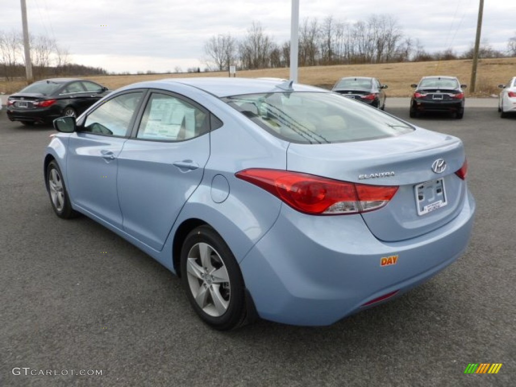 2012 Elantra GLS - Blue Sky Metallic / Beige photo #5