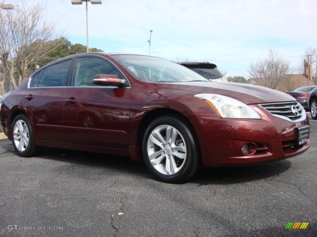 2010 Altima 3.5 SR - Tuscan Sun Red / Blond photo #1