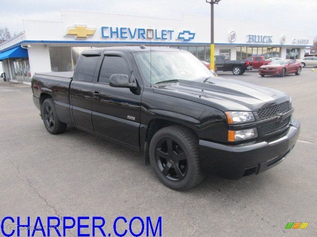 2004 Silverado 1500 SS Extended Cab AWD - Black / Dark Charcoal photo #1