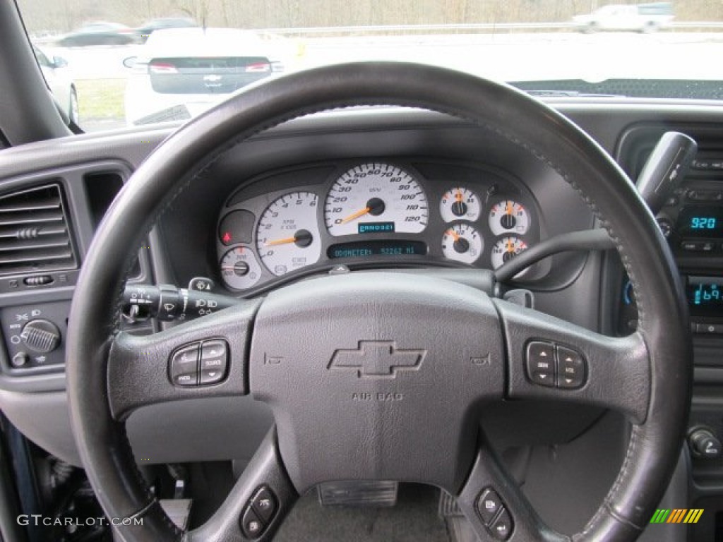 2004 Chevrolet Silverado 1500 SS Extended Cab AWD Dark Charcoal Steering Wheel Photo #61317501