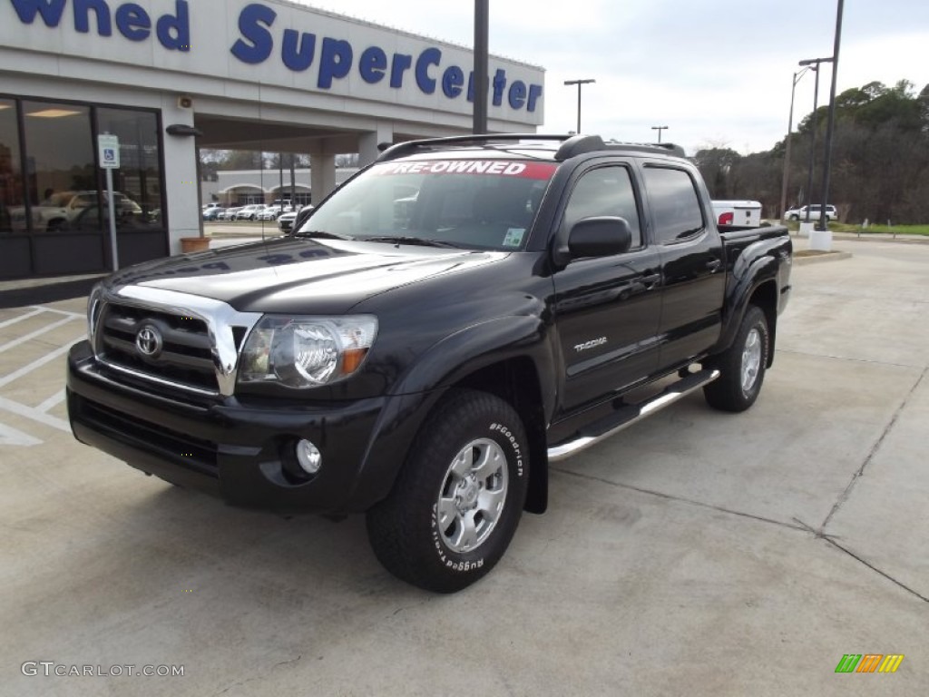 2010 Tacoma V6 SR5 TRD Double Cab 4x4 - Black Sand Pearl / Graphite photo #1