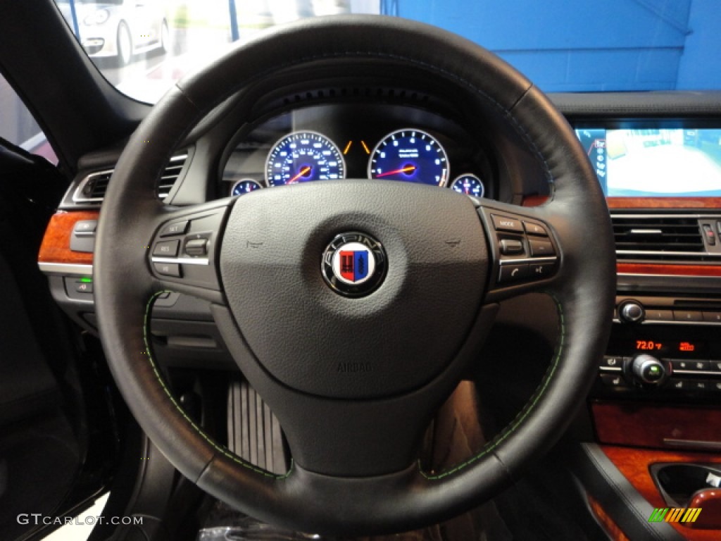 2012 BMW 7 Series Alpina B7 LWB Black Steering Wheel Photo #61320212