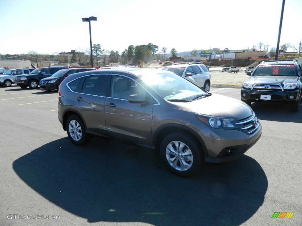 2012 CR-V EX - Urban Titanium Metallic / Beige photo #7