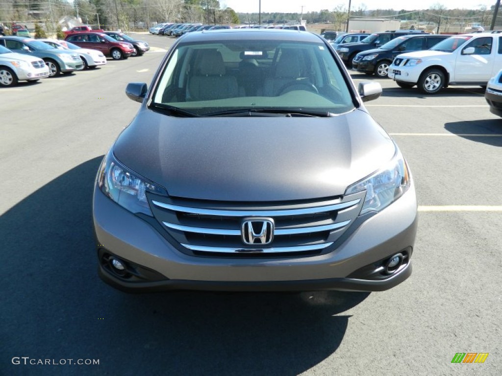 2012 CR-V EX - Urban Titanium Metallic / Beige photo #8