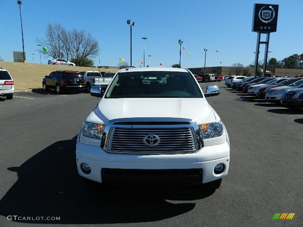 2012 Tundra Limited CrewMax 4x4 - Super White / Sand Beige photo #8