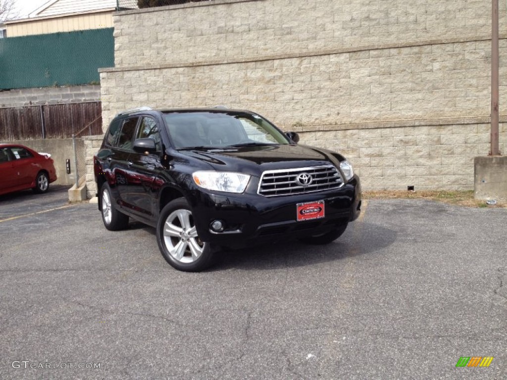 2009 Highlander Limited 4WD - Black / Sand Beige photo #1