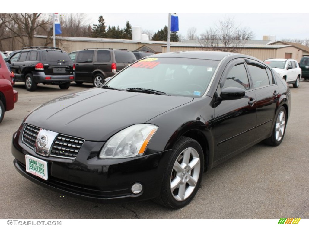 2005 Maxima 3.5 SE - Onyx Black / Black photo #1