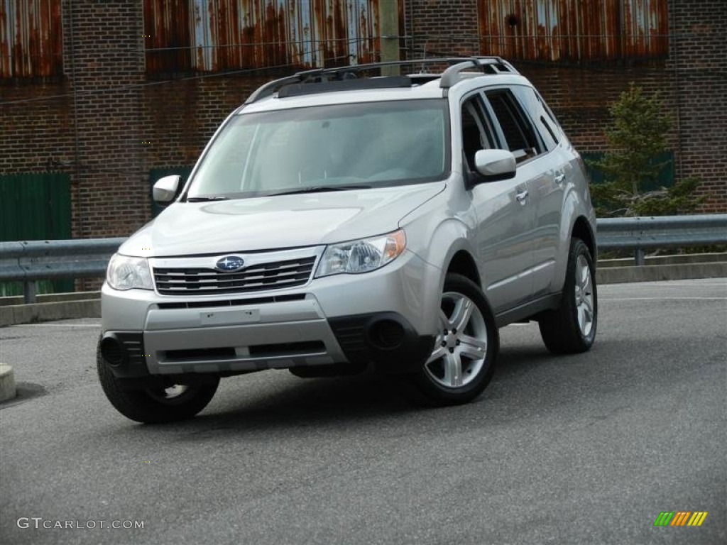 2010 Forester 2.5 X Premium - Steel Silver Metallic / Black photo #1