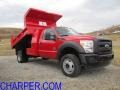 Vermillion Red - F550 Super Duty XL Regular Cab 4x4 Dump Truck Photo No. 1