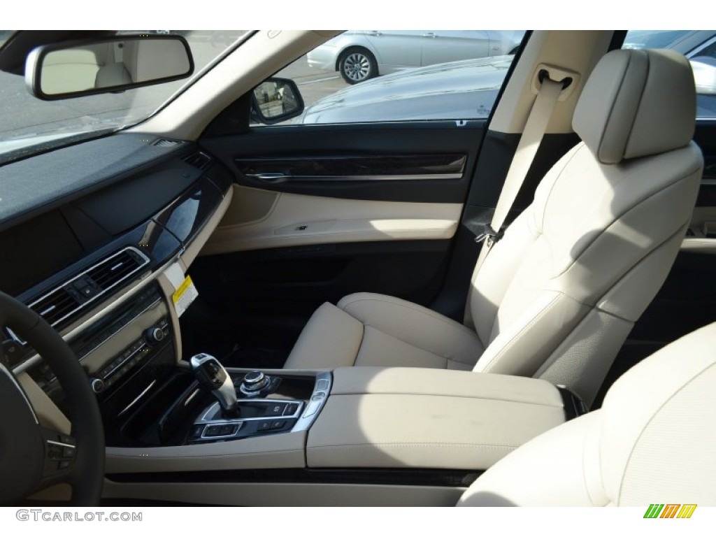 2012 7 Series 750Li Sedan - Mineral White Metallic / Oyster/Black photo #7