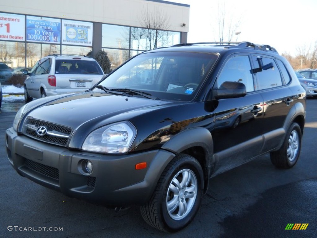 2006 Tucson GLS V6 4x4 - Obsidian Black / Gray photo #1