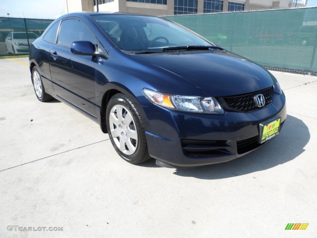 2009 Civic LX Coupe - Royal Blue Pearl / Gray photo #1