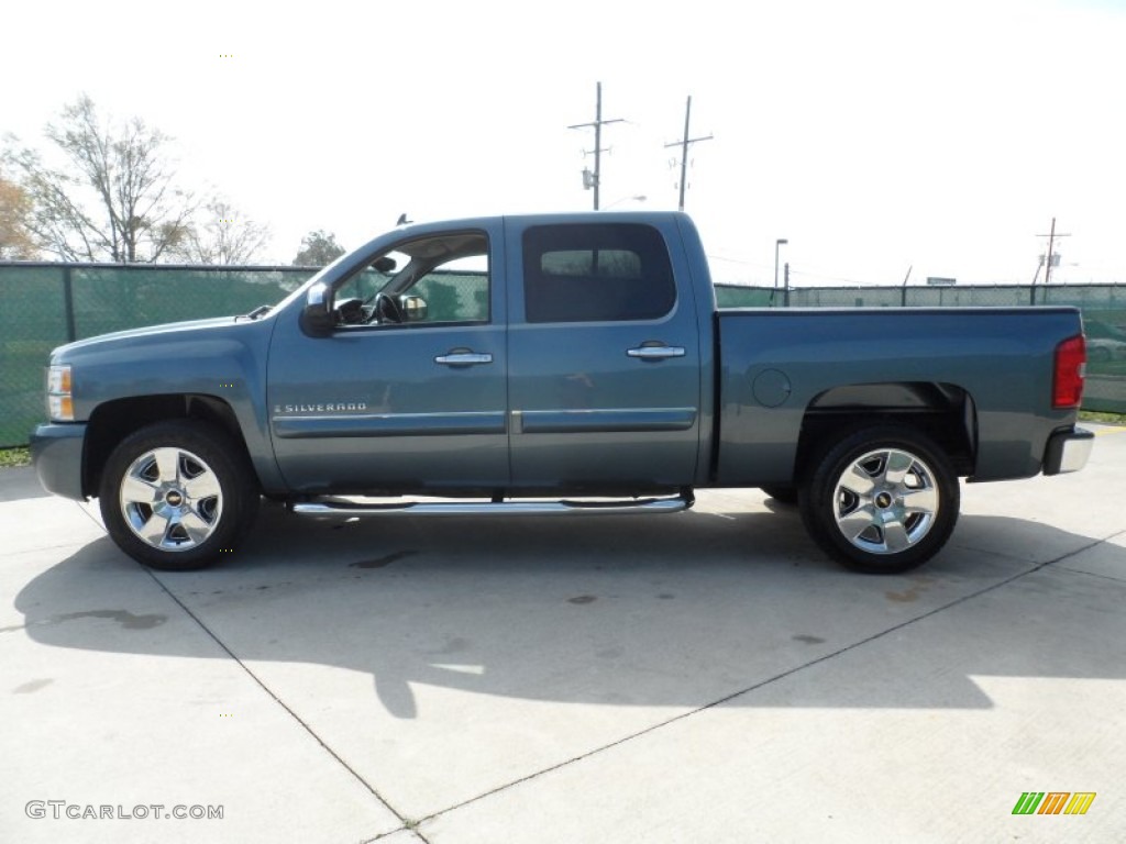 2009 Silverado 1500 LT Crew Cab - Blue Granite Metallic / Ebony photo #6