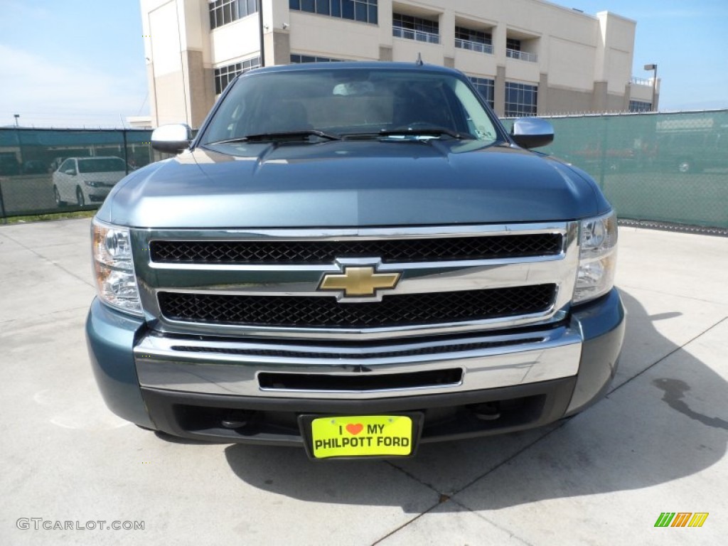 2009 Silverado 1500 LT Crew Cab - Blue Granite Metallic / Ebony photo #8