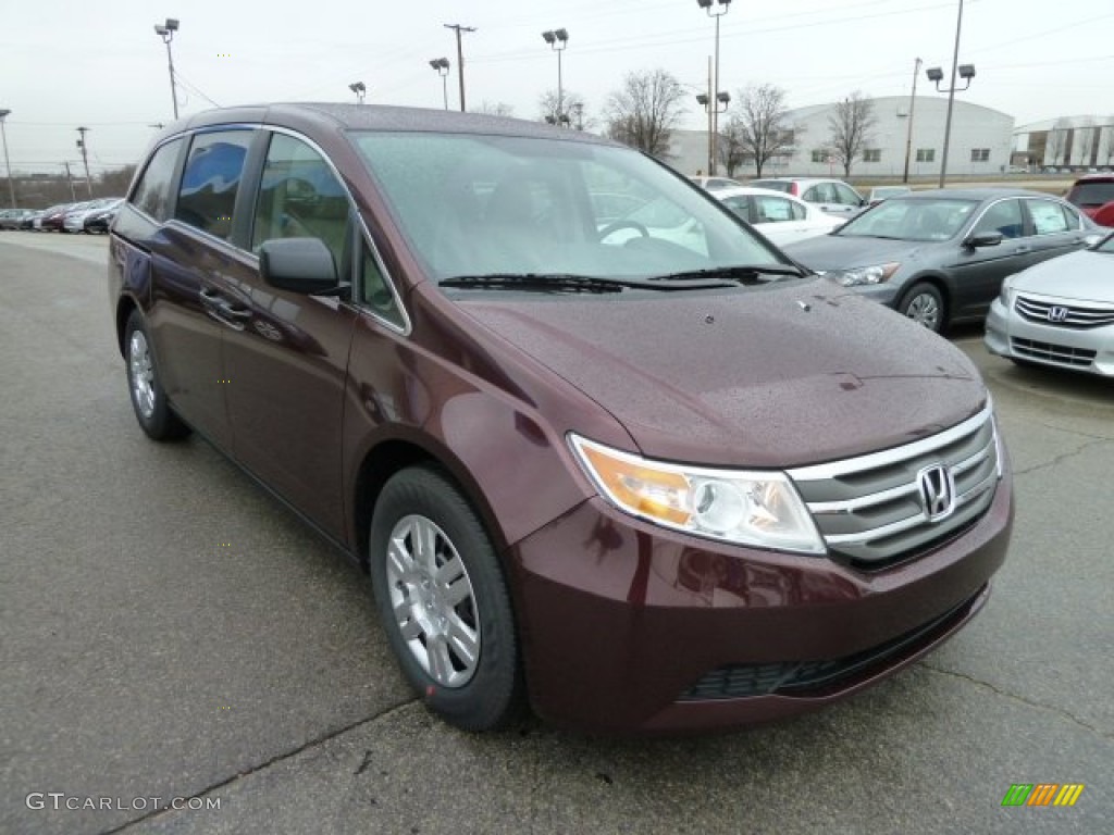 Dark Cherry Pearl II 2012 Honda Odyssey LX Exterior Photo #61331955