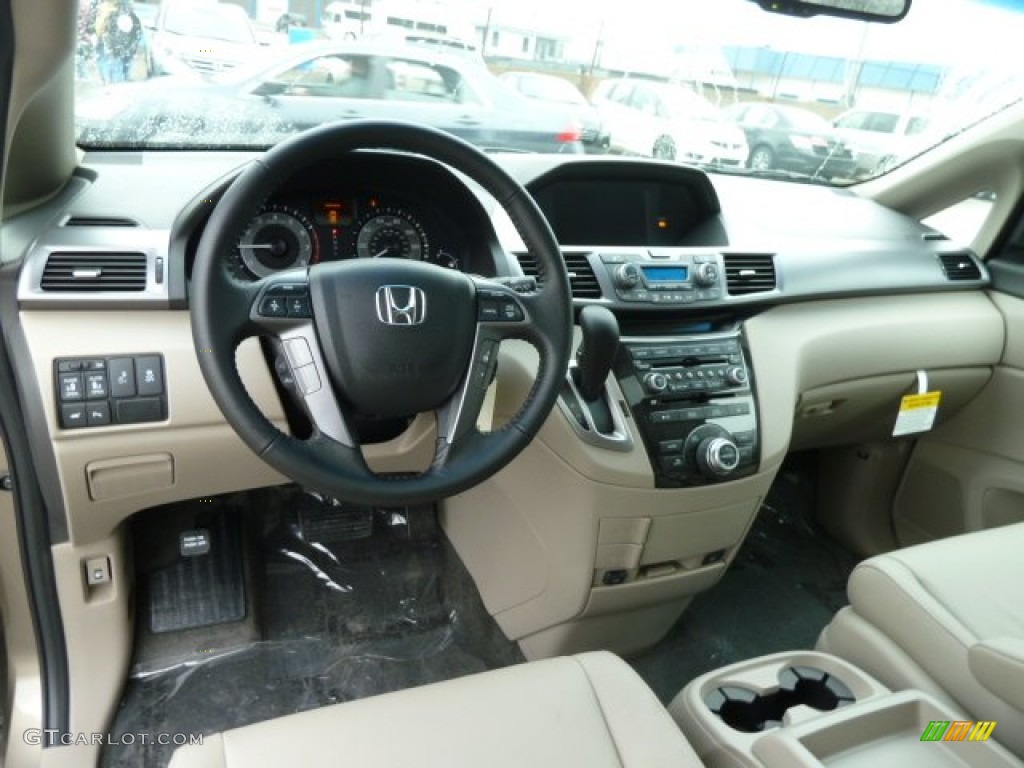 2012 Honda Odyssey Touring Elite Beige Dashboard Photo #61332182