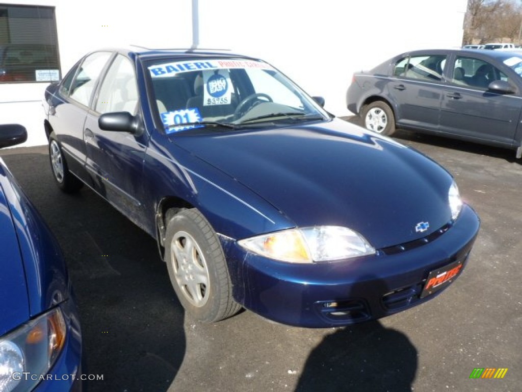 2001 Cavalier LS Sedan - Indigo Blue Metallic / Medium Gray photo #1
