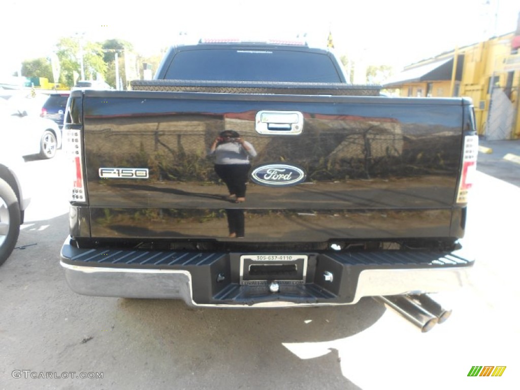 2005 F150 XLT SuperCab - Black / Medium Flint Grey photo #8