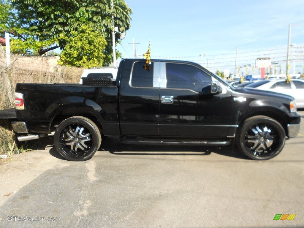 2005 F150 XLT SuperCab - Black / Medium Flint Grey photo #9