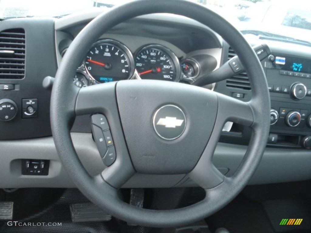 2012 Chevrolet Silverado 3500HD WT Regular Cab 4x4 Commercial Dark Titanium Steering Wheel Photo #61334608