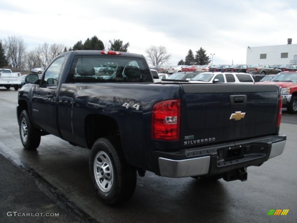 2012 Silverado 3500HD WT Regular Cab 4x4 - Imperial Blue Metallic / Dark Titanium photo #8