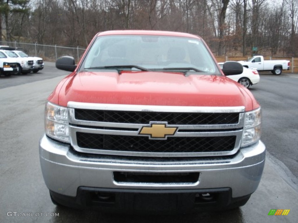 2012 Silverado 2500HD Work Truck Regular Cab 4x4 - Victory Red / Dark Titanium photo #3