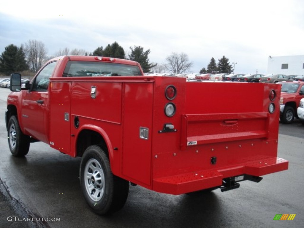 Victory Red 2012 Chevrolet Silverado 3500HD WT Regular Cab 4x4 Commercial Exterior Photo #61335386
