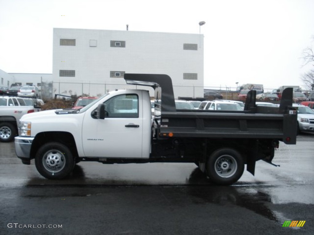 2012 Silverado 3500HD WT Regular Cab 4x4 Dump Truck - Summit White / Dark Titanium photo #1