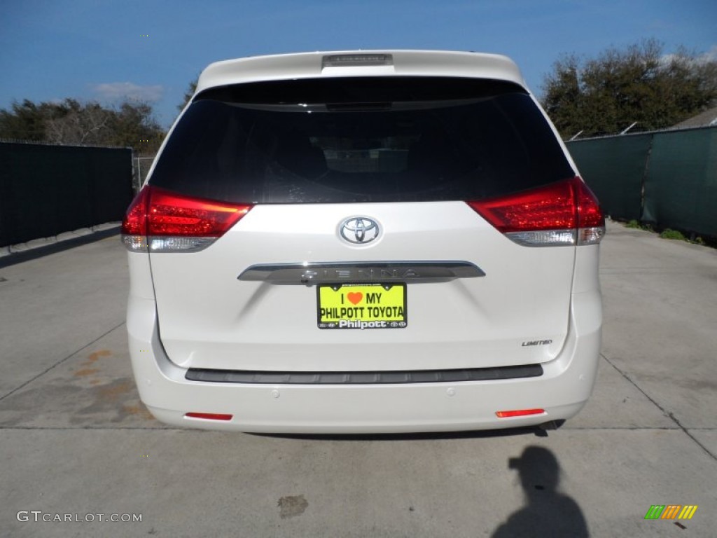 2012 Sienna Limited - Blizzard White Pearl / Light Gray photo #4