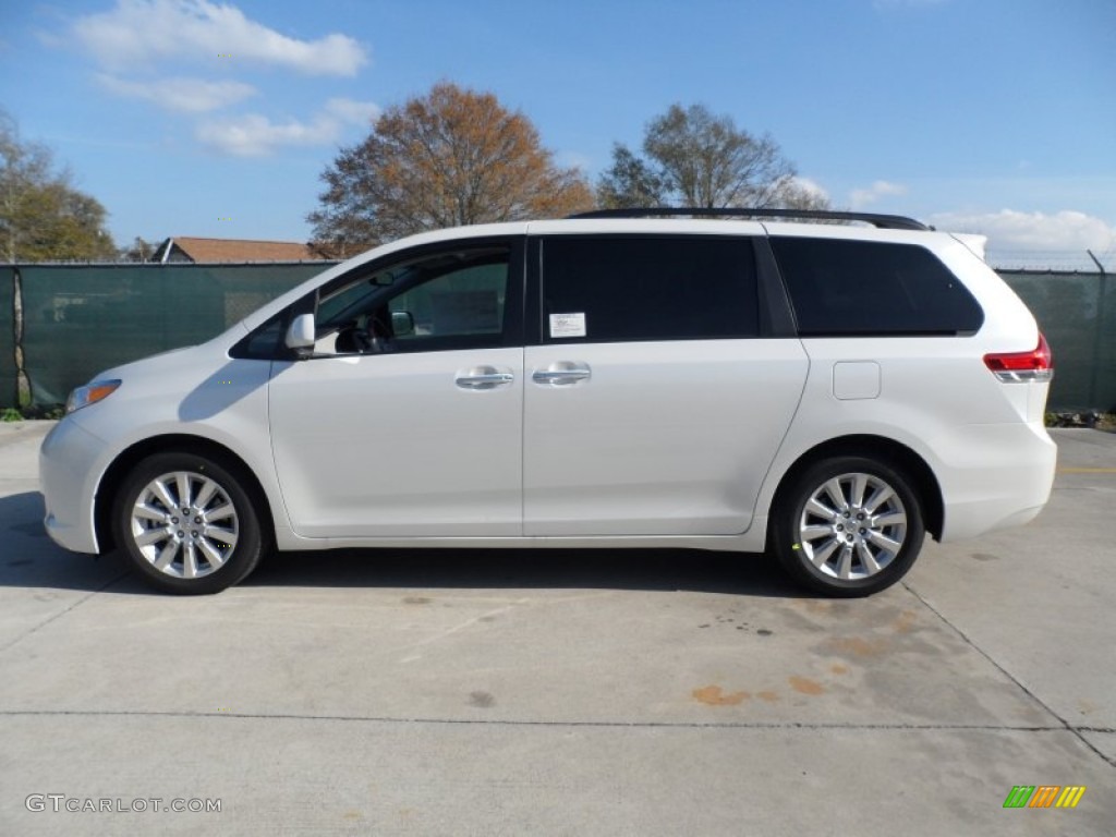 2012 Sienna Limited - Blizzard White Pearl / Light Gray photo #6