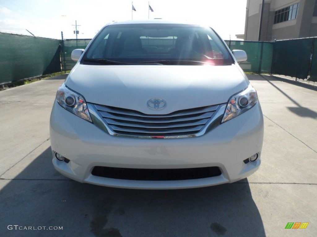 2012 Sienna Limited - Blizzard White Pearl / Light Gray photo #8