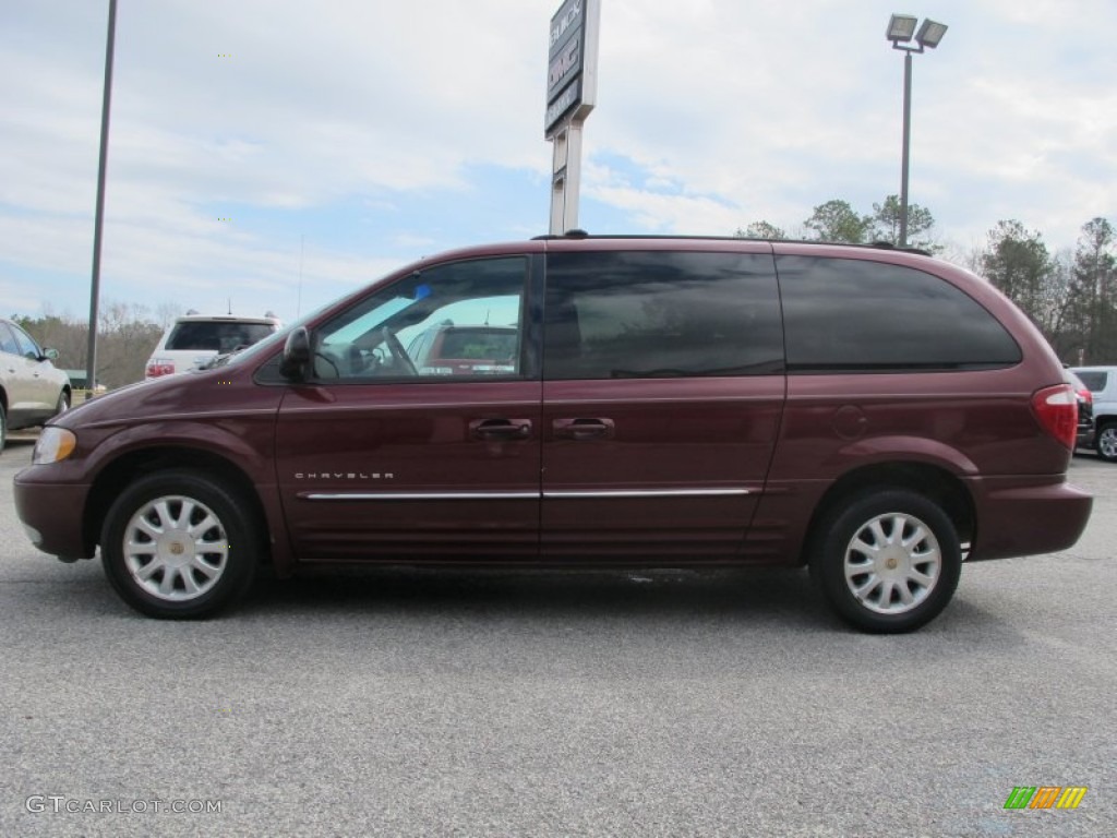 2001 Town & Country LXi - Dark Garnet Red Pearl / Taupe photo #4
