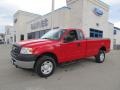 Bright Red 2007 Ford F150 XL Regular Cab 4x4