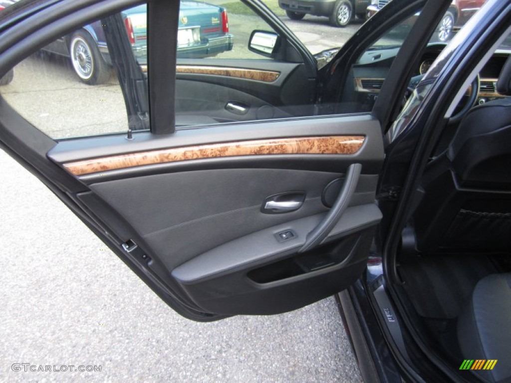 2008 5 Series 550i Sedan - Monaco Blue Metallic / Black photo #19