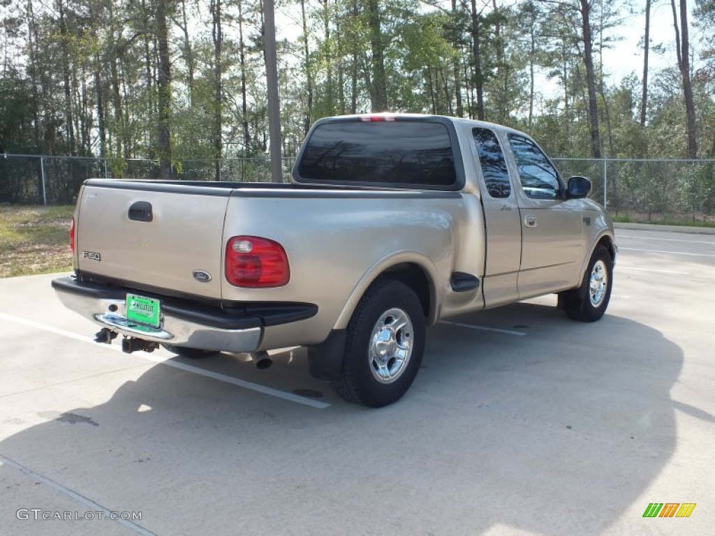 2000 F150 Lariat Extended Cab - Harvest Gold Metallic / Medium Parchment photo #3