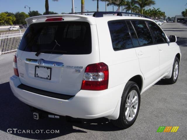 2006 Highlander Hybrid 4WD - Super White / Ivory Beige photo #6