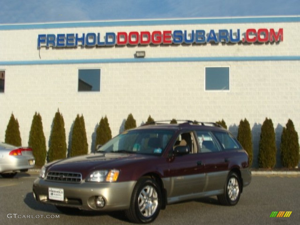 2000 Outback Wagon - Winestone Pearl / Beige photo #1