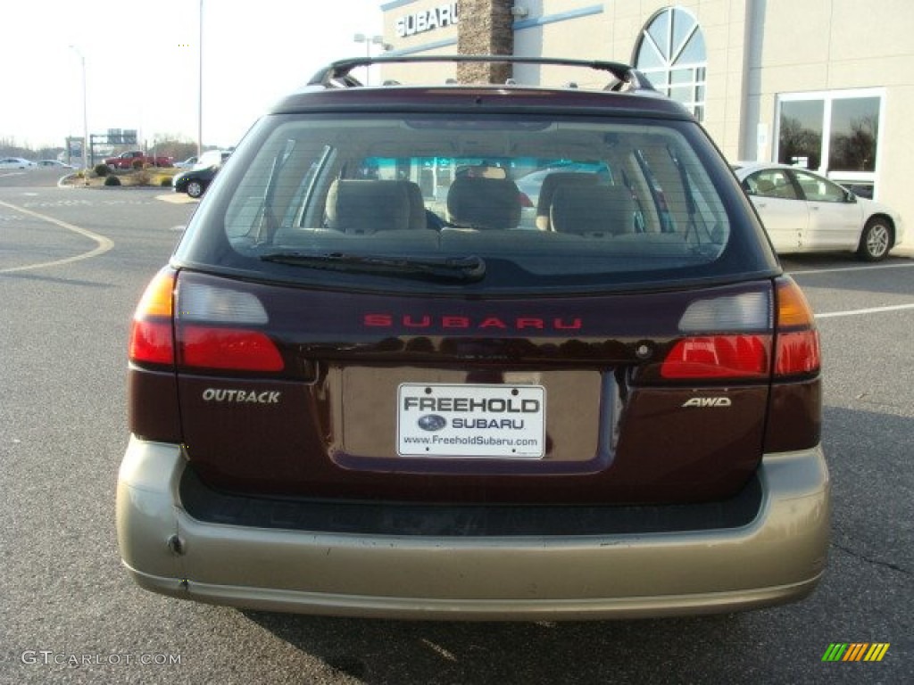 2000 Outback Wagon - Winestone Pearl / Beige photo #5